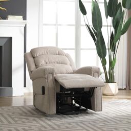 Artemis Home Eltham Dual Motor Electric Lift Assist Recliner with Massage & Heat in Beige - thumbnail 3