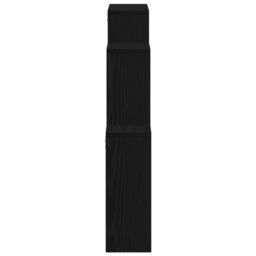 Berkfield Home Black Oak Wall Cabinet - 80x15x78.5 cm, Made from Engineered Wood - Size: 80x15x78.5 cm - thumbnail 7