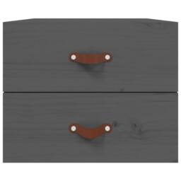 Berkfield Home Wall-mounted Bedside Cabinet Grey 50x36x40 cm - Size: 50 x 36 x 40 cm - thumbnail 6