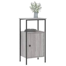 Berkfield Home Durable Bedside Cabinet Grey Sonoma 41x31x80 cm Engineered Wood - Size: 41 x 31 x 80 cm - thumbnail 1