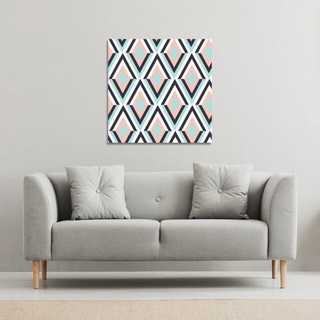 Benjamin Tate Design Geometric Pattern (Canvas Print) / 101 x 101 x 4cm in Natural - Size: 101 x 101 x 4 cm - image 1