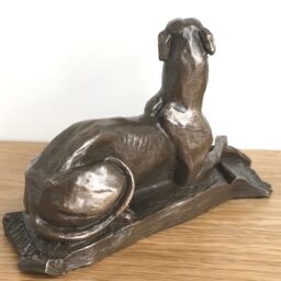 Animal Crackers Greyhound Figurine, Solid Cold Cast Bronze Home Decor, Designed By Harriet Glen - thumbnail 4
