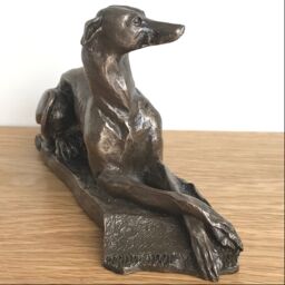 Animal Crackers Greyhound Figurine, Solid Cold Cast Bronze Home Decor, Designed By Harriet Glen - thumbnail 3