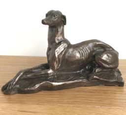 Animal Crackers Greyhound Figurine, Solid Cold Cast Bronze Home Decor, Designed By Harriet Glen - thumbnail 2