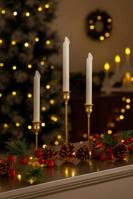 Marco Paul 3pc Dinner Candle Holder Set - Gold - Size: 500g - image 1