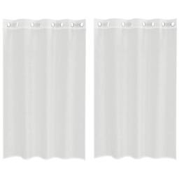 Berkfield Home Voile Curtains with Grommets 2 pcs White - thumbnail 3