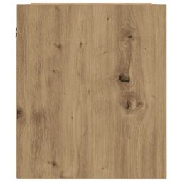 Berkfield Home Wall-Mounted Bedside Cabinets 2 pcs Artisan Oak 38x34x40 cm in Brown - Size: 38 x 34 x 40 cm - thumbnail 8