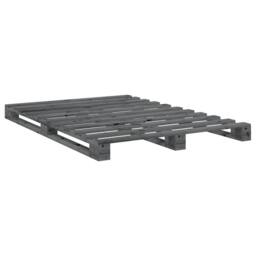Berkfield Home Beautiful Bed Frame without Mattress Grey 140x200 cm Solid Wood Pine - thumbnail 7