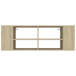 Berkfield Home Wall-Mounted TV Cabinet Sonoma Oak 102x35x35 cm Engineered Wood in Brown - Size: 102 x 35 x 35 cm - thumbnail 4