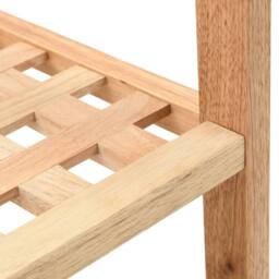 Berkfield Home Shoe Rack Solid Walnut Wood 69x26x40 cm in Beige - Size: 69 x 26 x 40 cm - thumbnail 5