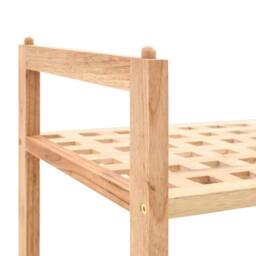 Berkfield Home Shoe Rack Solid Walnut Wood 69x26x40 cm in Beige - Size: 69 x 26 x 40 cm - thumbnail 4