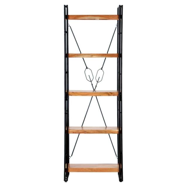 Berkfield Home 5-Tier Bookcase 60x30x180 cm Solid Acacia Wood in Brown - Size: 60 x 30 x 180 cm - image 1