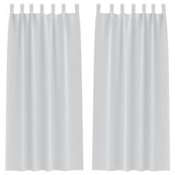 Berkfield Home Curtains with Curtains 2 pcs Pale grey 245 x 140 cm Polyester