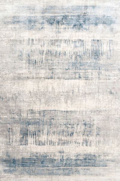 Kukoon Silver Grey Blue Distressed Abstract Rug in Light Grey - Size: 240 cm x 330 cm - image 1