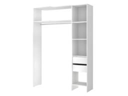 Vente-unique Extendable Corner Wardrobe - L 164 / 214 Cm - White & Grey - thumbnail 5