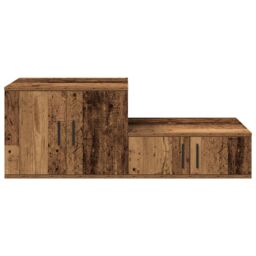 Berkfield Home Storage Cabinet Old Wood 103x41x40 cm Engineered Wood in Brown - Size: 103 x 41 x 40 cm - thumbnail 7