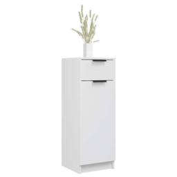 Berkfield Home Bathroom Cabinet White 32x34x90 cm Engineered Wood - Size: 32 x 34 x 90 cm - thumbnail 4