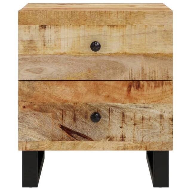 Berkfield Home Beautiful Bedside Cabinets 2 pcs 40x33x46 cm Solid Wood Mango in Tan - Size: 40 x 33 x 46 cm