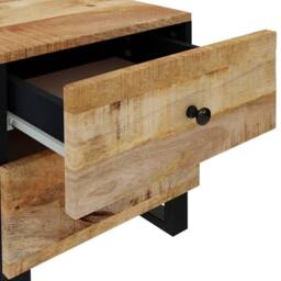 Berkfield Home Beautiful Bedside Cabinets 2 pcs 40x33x46 cm Solid Wood Mango in Tan - Size: 40 x 33 x 46 cm - thumbnail 6