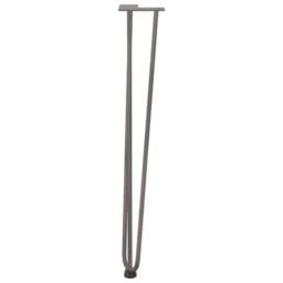 Berkfield Home Hairpin Table Legs 4 pcs Natural Steel 72 cm Solid Steel in Grey - thumbnail 5