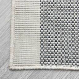 runrug Carpet Runner Rug - Indoor/Outdoor, Reversible, 2mm - 'Vichy' in Grey - Size: 60 cm x 390 cm - thumbnail 2