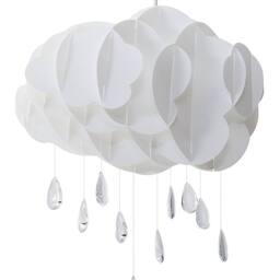 Wyld and Coco Pendant Lamp White Floating Cloud with Crystal Raindrops - thumbnail 2