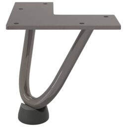 Berkfield Home Hairpin Table Legs 4 pcs Natural Steel 10 cm Solid Steel in Brown - thumbnail 5