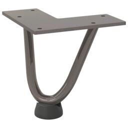 Berkfield Home Hairpin Table Legs 4 pcs Natural Steel 10 cm Solid Steel in Brown - thumbnail 4