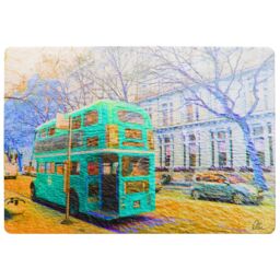 Benjamin Tate Design London Bus Green Rear Rug in Natural - Size: Large - thumbnail 1