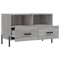 Berkfield Home TV Cabinet Grey Sonoma 80x36x50 cm Engineered Wood - Size: 80 x 36 x 50 cm - thumbnail 6