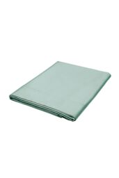 1951 'Luxury 400 Thread Count' Cotton Sateen Flat Sheet in Green - Size: King Flat