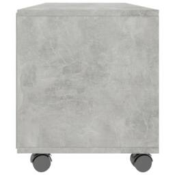 Berkfield Home TV Cabinet with Castors Concrete Grey 90x35x35 cm Engineered Wood - Size: 90 x 35 x 35 cm - thumbnail 5