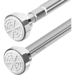KORVIXA 2Pcs Extendable Stainless Steel Wardrobe Clothes Rod in Silver - Size: 500mm - thumbnail 5