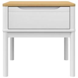 Berkfield Home Lamp Table FLORO White 55x55x54 cm Solid Wood Pine - Size: 55 x 55 x 54 cm - thumbnail 5