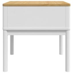 Berkfield Home Lamp Table FLORO White 55x55x54 cm Solid Wood Pine - Size: 55 x 55 x 54 cm - thumbnail 6