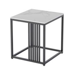 NESTLUNE Small Coffee Table Nordic Marble Sofa Side Table in Black - Size: 100 cm x 15 cm
