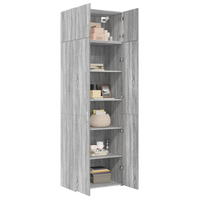 Berkfield Home Storage Cabinet Grey Sonoma 70x42.5x225 cm Engineered Wood - image 1