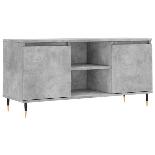 Berkfield Home TV Cabinet Concrete Grey 104x35x50 cm Engineered Wood - Size: 104 x 35 x 50 cm - image 1