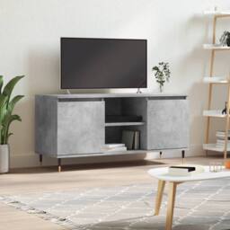 Berkfield Home TV Cabinet Concrete Grey 104x35x50 cm Engineered Wood - Size: 104 x 35 x 50 cm - thumbnail 2