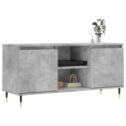 Berkfield Home TV Cabinet Concrete Grey 104x35x50 cm Engineered Wood - Size: 104 x 35 x 50 cm - thumbnail 3