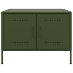 Berkfield Home Coffee Table Olive Green 68x50x50.5 cm Steel - thumbnail 5