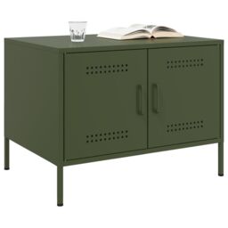 Berkfield Home Coffee Table Olive Green 68x50x50.5 cm Steel - thumbnail 4