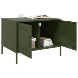Berkfield Home Coffee Table Olive Green 68x50x50.5 cm Steel - thumbnail 3