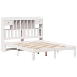 Berkfield Home Decorative Bookcase Bed without Mattress White 140x200cm Solid Wo - Size: 140x200 cm - thumbnail 1