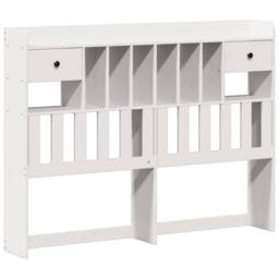 Berkfield Home Decorative Bookcase Bed without Mattress White 140x200cm Solid Wo - Size: 140x200 cm - thumbnail 7