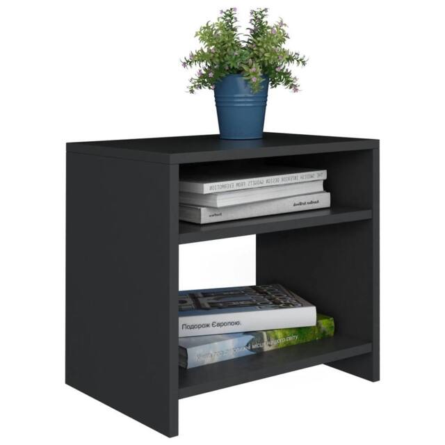 Berkfield Home Elegant Bedside Cabinets 2 pcs Black 40x30x40 cm Engineered Wood - Size: 40 x 30 x 40 cm - image 1