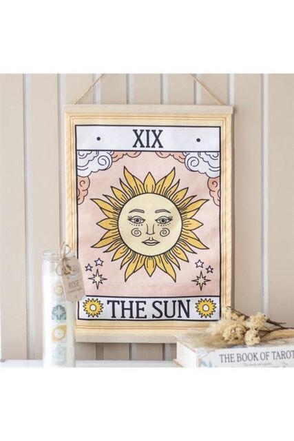 KDMD The Sun Vintage Tarot Wall Hanging in Pink - image 1