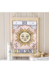 KDMD The Sun Vintage Tarot Wall Hanging in Pink
