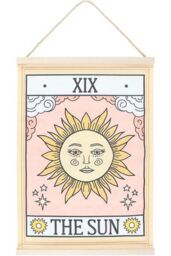 KDMD The Sun Vintage Tarot Wall Hanging in Pink - thumbnail 2
