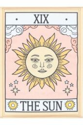 KDMD The Sun Vintage Tarot Wall Hanging in Pink - thumbnail 3
